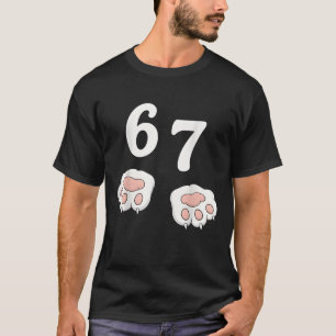 T-shirt 67 Mème Six Sept 6 7 Chemise Mème Drôle Chat 67