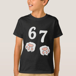 T-shirt 67 Mème Six Sept 6 7 Chemise Mème Drôle Chat 67