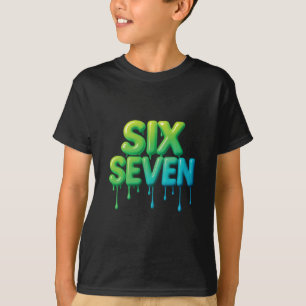 T-shirt 67 Meme Six Seven 6-7 Blague drôle d'Internet Vira