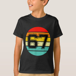 T-shirt 67 Meme Six Seven 6 7 Mème Drôle Nombre Vintage