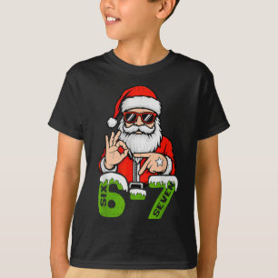 T-shirt 67 Meme Six Seven Santa Noël Drôle Génération Z Al