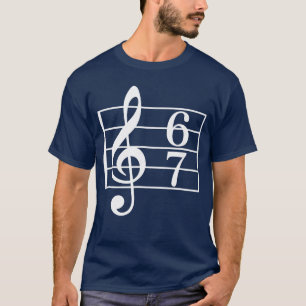 T-shirt 67 Musique Mème Argot Si Seven Musiceacher École C