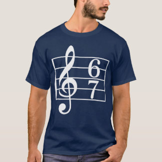 T-shirt 67 Musique Mème Argot Si Seven Musiceacher École C