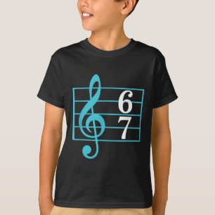 T-shirt 67 Musique Mème Argot Six Sept Prof De Musique Drô