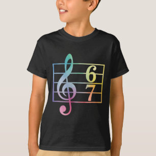 T-shirt 67 Musique Mème Argot Six Sept Prof De Musique Drô