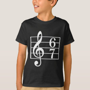 T-shirt 67 Musique Mème Argot Six Sept Professeur de Musiq