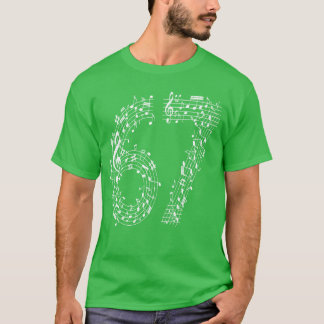 T-shirt 67 Musique Mème Si Sept Musique enseignant Musicie