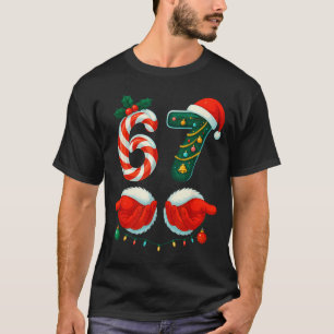 T-shirt 67 Noël 6 7 Mème Pyjama Fête Gen Alpha Sl