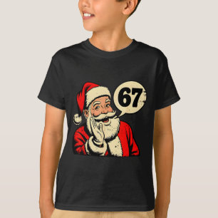 T-shirt 67 Noël Drôle Six Sept Mème Brainrot Père Noël C