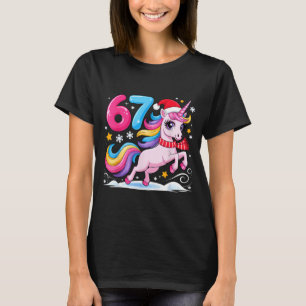 T-shirt 67 Noël Licorne Mignonne Six Sept Mème 6 7 Chris