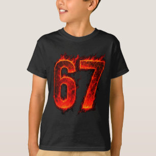 T-shirt 67 Numéro de Flamme Six Sept Mème 67 Enfant