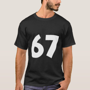T-shirt 67 Numéro Drôle Six Sept Mème École Adolescents En