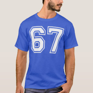 T-shirt 67 Numéro SitySeveneam Sports Matching Varsity gif