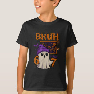 T-shirt 67 Prof de fantôme d'Halloween Six Sept Mème Équat
