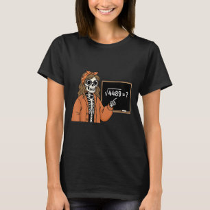 T-shirt 67 Prof de maths Squelette Halloween Racine 4489 D