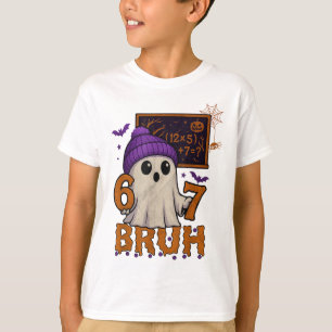 T-shirt 67 Prof Ghost Halloween Six Seven Meme Équation Ma
