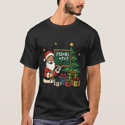 T-shirt 67 Prof Santa Noël Six Sept Mème Brainrot (Devant)