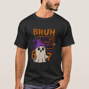 T-shirt 67 Professeur Halloween Fantôme Six Sept Mème Math