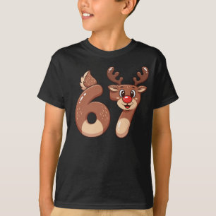 T-shirt 67 Renne de Noël Mème  