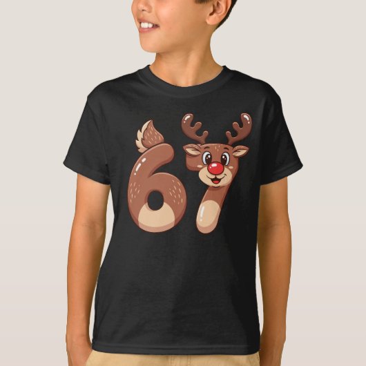 T-shirt 67 Renne de Noël Mème (Devant)