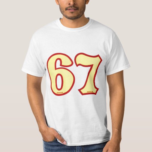 T-shirt 67 #s de bmx de vieille école (Devant)