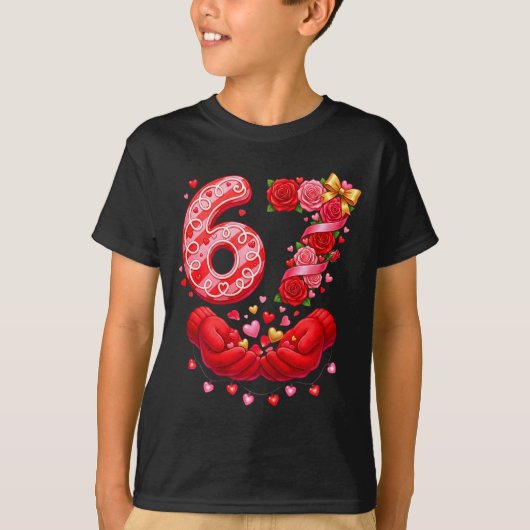 T-shirt 67 Saint-Valentin 6 7 Mème Pyjama Fête Génération (Devant)