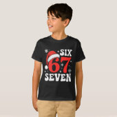 T-shirt 67 Santa Hat Christmas Six Seven Funny Sayings  (Devant entier)