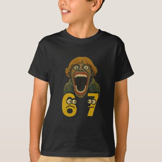 T-shirt 67 Six Seven 6 7 Conception de Mème Drôle 6 7 2 (Devant)
