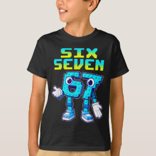 T-shirt 67 Six Seven 6-7 Drôle Italien Brainrot Enfants Ga