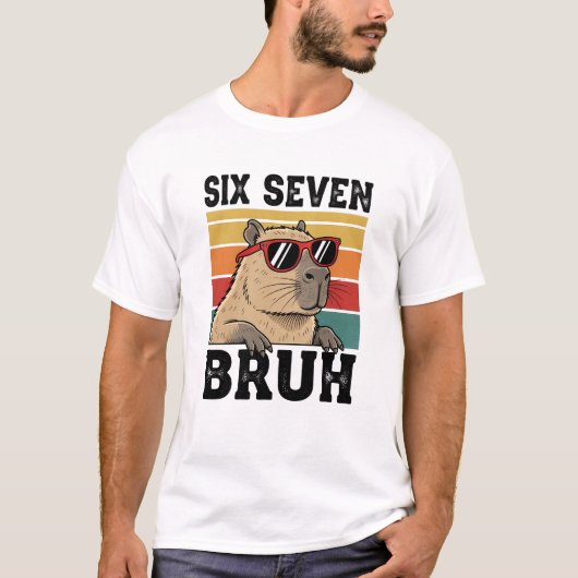 T-shirt 67 Six Seven Bruh Capybara (Devant)