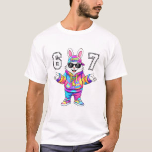T-shirt 67 Six Seven Bunny Tie Dye Jour de Pâques 67 Meme 
