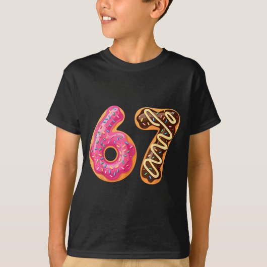 T-shirt 67 Six Seven Donut Meme Funny Sweet Sprinkles  (Devant)