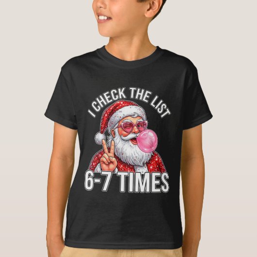 T-shirt 67 Six Seven Funny Christmas 6 7 Santa Meme Men Wo (Devant)