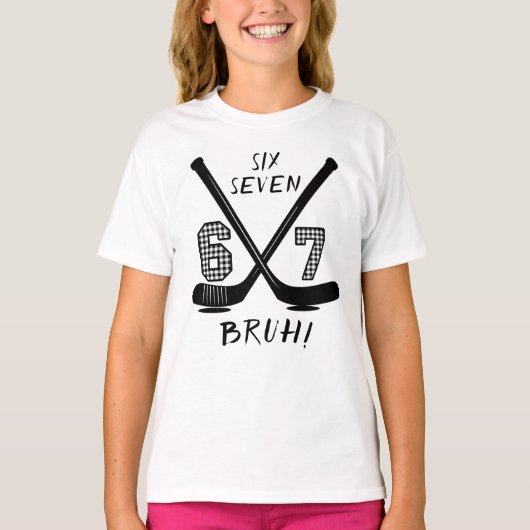 T-shirt 67 Six Seven Funny Meme Brain Rot Meme (Devant)