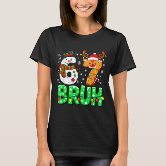 T-shirt 67 Six Seven Funny Snowman Reindeer Bruh 6 7 Meme  (Devant)