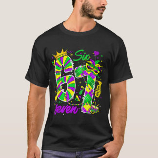 T-shirt 67 Six Seven Mardi Gras Carnival New Orleans Fleur