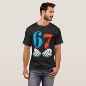 T-shirt 67 Six Seven Meme 6 7 Hands  (Devant entier)