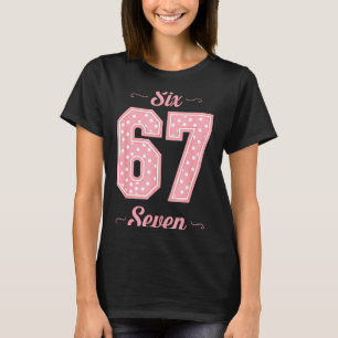 T-shirt 67 Six Seven Mème Drôle Slang Gen Alpha Enfants Fi