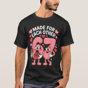 T-shirt 67 Six Seven Mème Gen Alpha Saint-Valentin Coquett