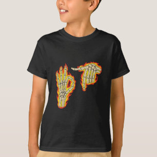 T-shirt 67 Six Seven Mème Squelette Feu Vintage Rock Party