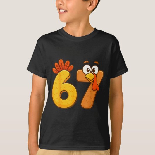 T-shirt 67 Thanksgiving Funny Six Seven Meme For Men Women (Devant)