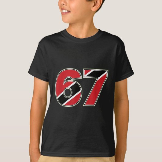 T-shirt 67 Trinidad Togo Flag Number Design (Devant)