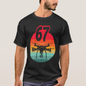T-shirt 67E Anniversaire I Télécommande Rétro Drones Avec  (Devant)
