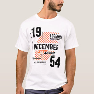 T-shirt 67e Anniversaire Légendes Sont Nées En Décembre 19