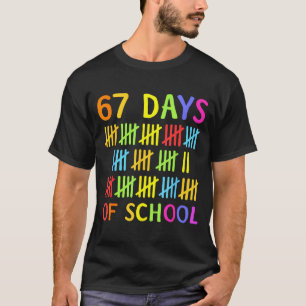 T-shirt 67e jour d'école enseignant enfants 67 maths nombr