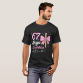 T-shirt 67th Day Of School 67 Days Smarter Coquette Bow Te (Devant entier)