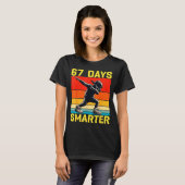 T-shirt 67th Day Of School 67 Days Smarter Dabbing Six Sev (Devant entier)