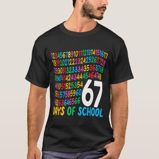 T-shirt 67th Day Of School 67 Math Numbers Teacher Kids 67 (Devant)