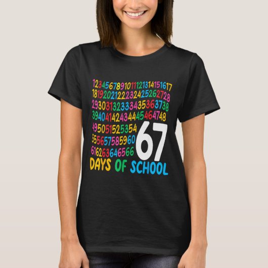 T-shirt 67th Day Of School 67 Math Numbers Teacher Kids 67 (Devant)