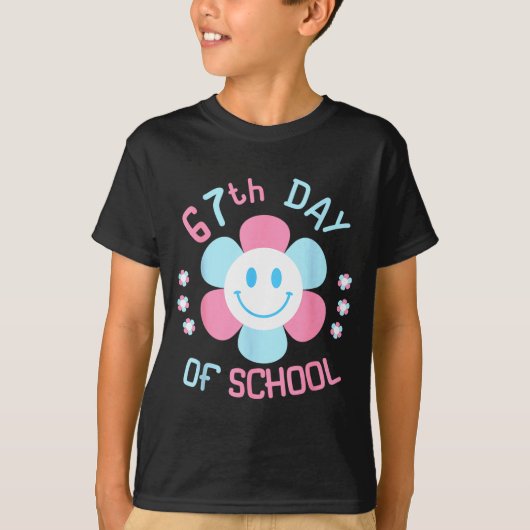 T-shirt 67th Day Of School Funny 100th Of School Students (Devant)